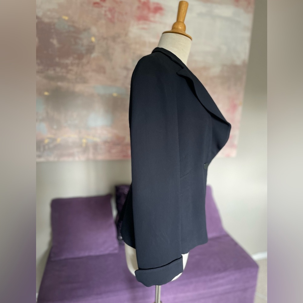 Armani Collezioni dark blue Tailored blazer with accent lapel size 14 💐 - Picture 10 of 16